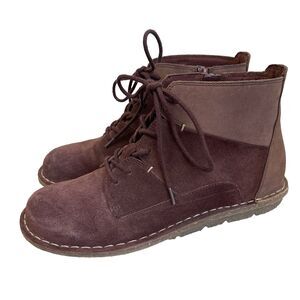 Clarks Women's Tamitha Key Suede Ankle Boots 7.5 M Lace Up Burgundy Casual